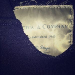 Sleeveless Navy Blue Hooded Sweatshirt